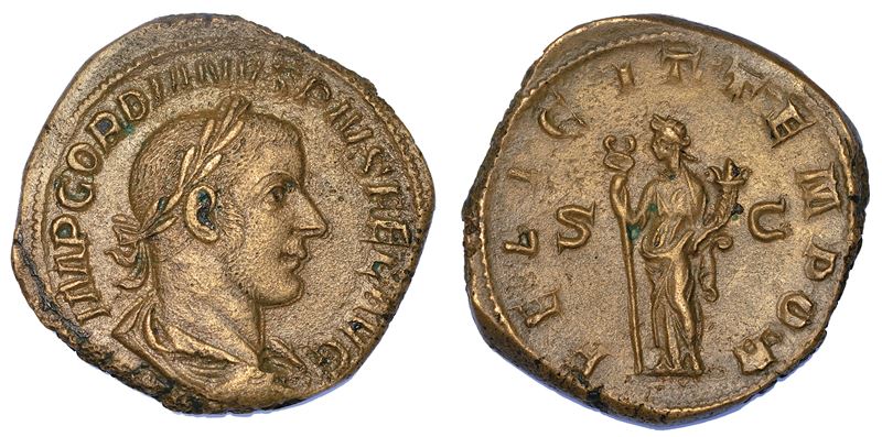 GORDIANO III, 238-244. Sesterzio.  - Auction Numismatics - Cambi Casa d'Aste