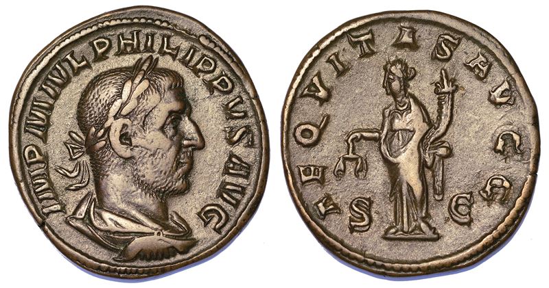 FILIPPO I, 244-249. Sesterzio.  - Auction Numismatics - Cambi Casa d'Aste