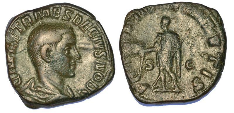ERENNIO ETRUSCO, 251. Sesterzio.  - Auction Numismatics - Cambi Casa d'Aste