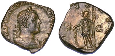 Valeriano I, 253-260. Sesterzio, Anni 253-254.