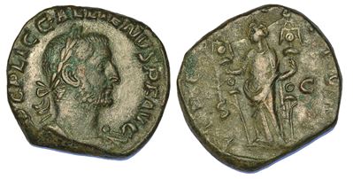 Gallieno, 253-268. Sesterzio, Anni 255-256.