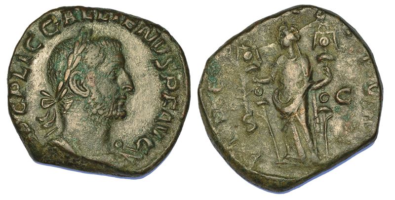 GALLIENO, 253-268. Sesterzio, anni  255-256.  - Auction Numismatics - Cambi Casa d'Aste