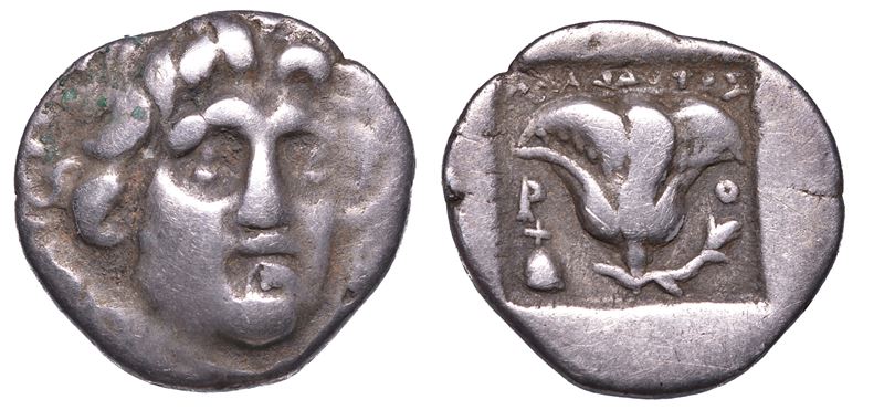 ISOLE DELLA CARIA - RODI. Emidracma, anni 167-88 a.C.  - Auction Numismatics - Cambi Casa d'Aste