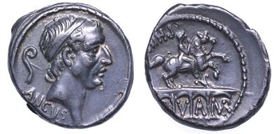 Marcia. L. Marcius Philippus, Anno 57 a.C. Denario.