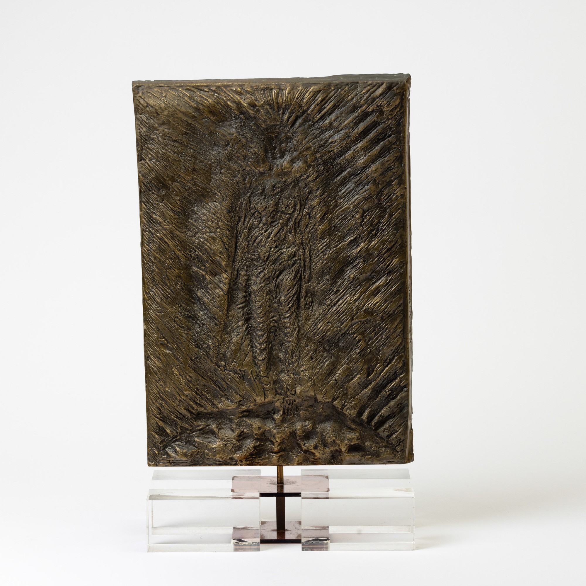 Pericle Fazzini - Senza titolo – placca in bronzo dorato