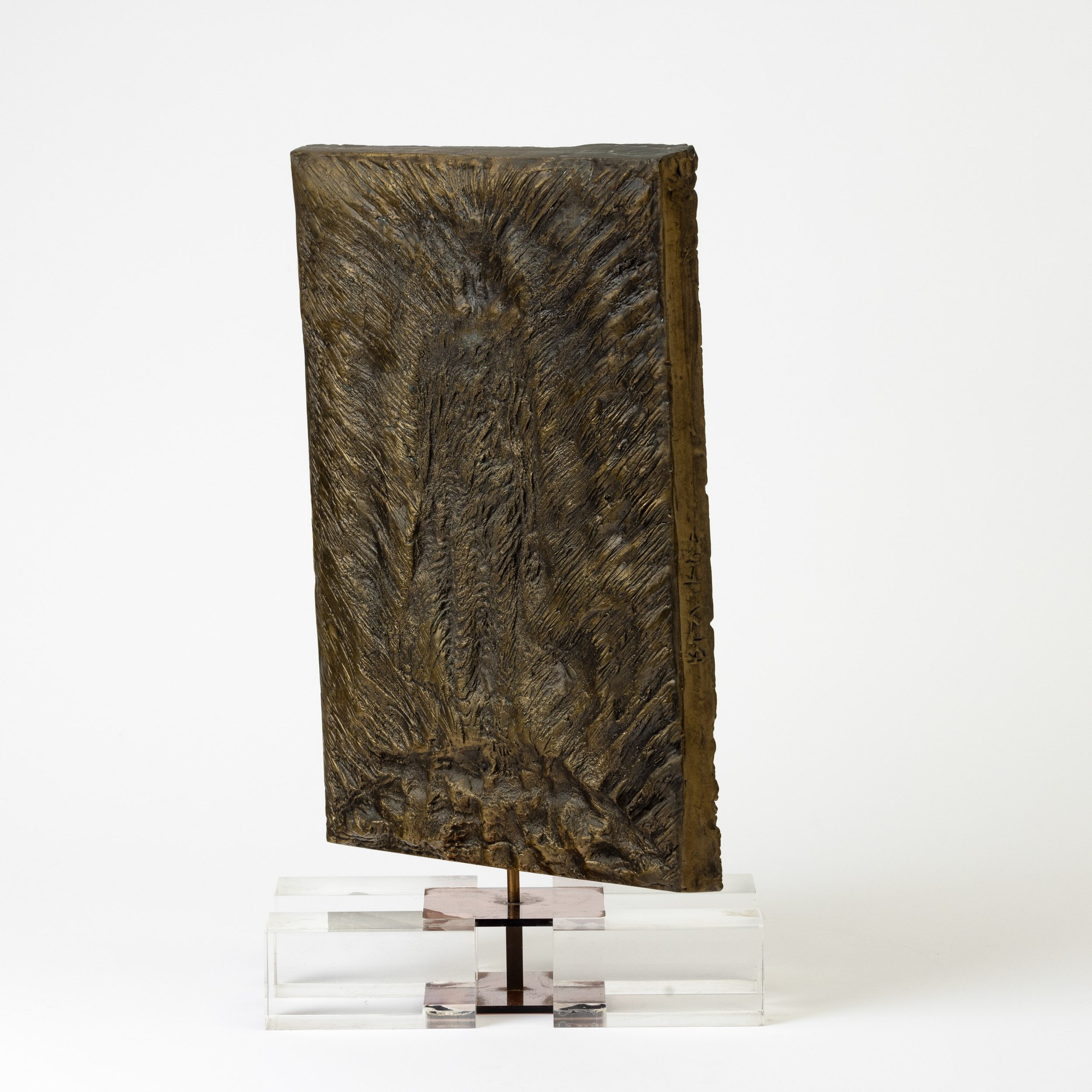 Pericle Fazzini - Senza titolo – placca in bronzo dorato
