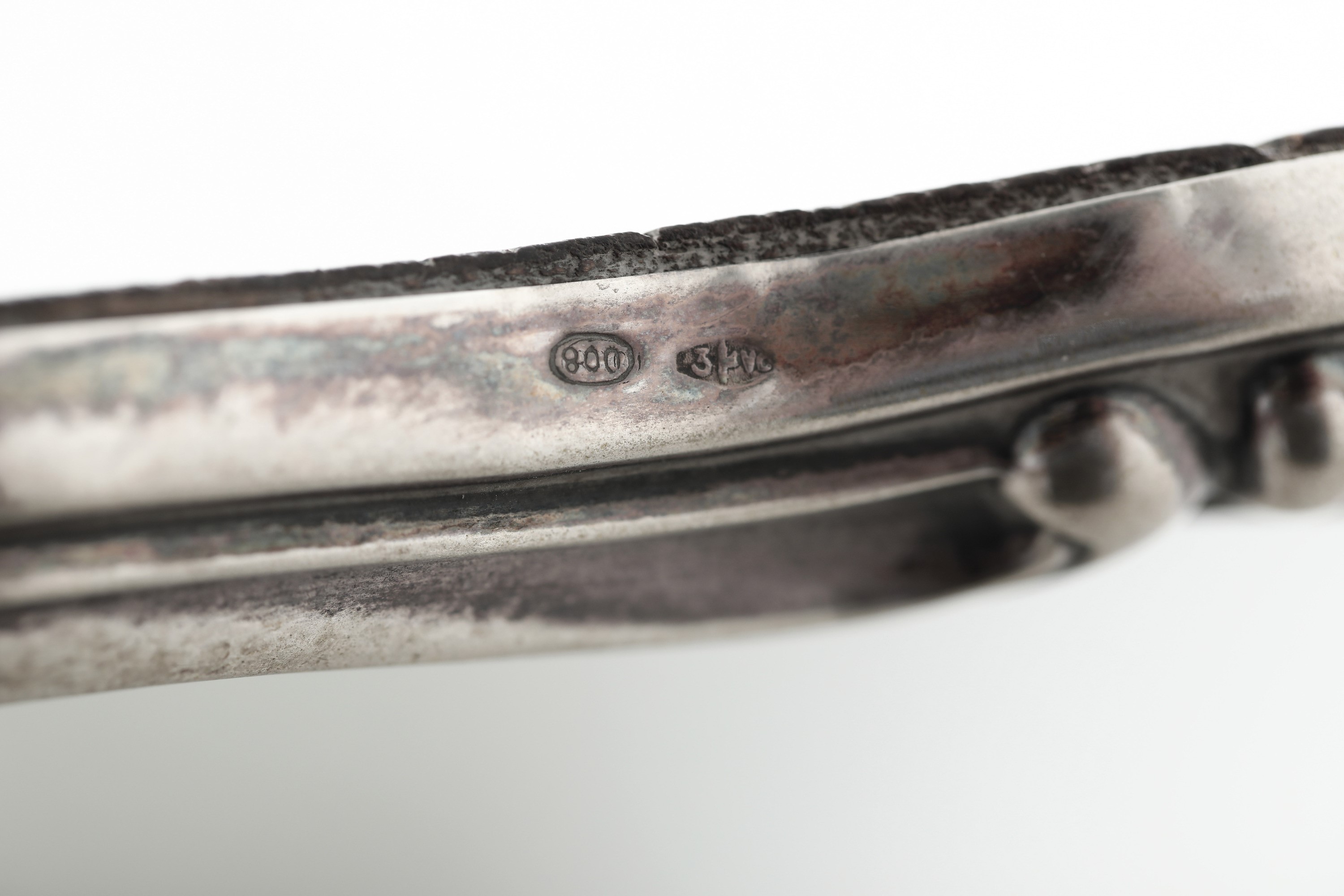 Presentoire a Specchio. Argenteria Italiana del XX Secolo, Bollo con Fascio Littorio in Uso dal 1...