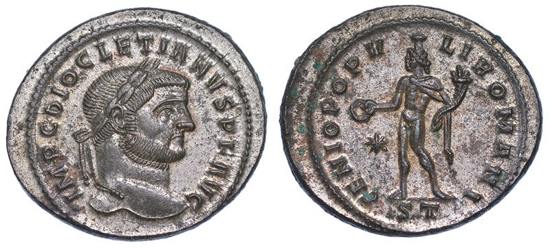 DIOCLEZIANO, 284-305. Follis, anni 296-297. Ticinum.  - Auction Numismatics - Cambi Casa d'Aste