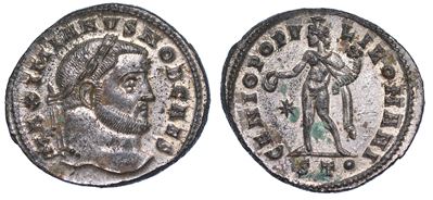 Galerio Massimiano (cesare), 293-305. Follis, Anni 298-299. Ticinum.