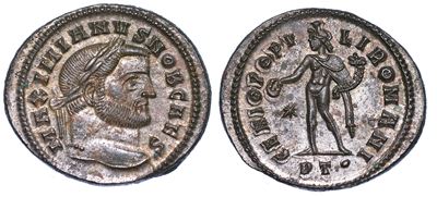 Galerio Massimiano (cesare), 293-305. Follis, Anni 298-299. Ticinum.
