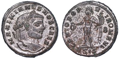 Galerio Massimiano (cesare), 293-305. Follis, Anno 295. Siscia.