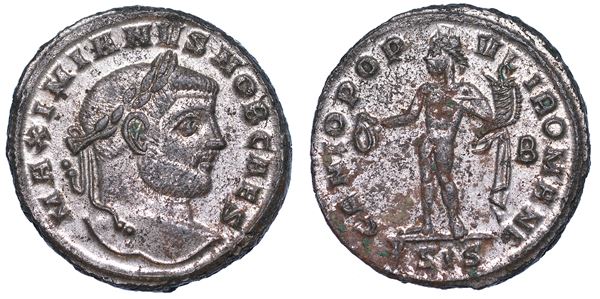 GALERIO MASSIMIANO (Cesare), 293-305. Follis, anno 295. Siscia.