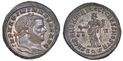 Massimiano Erculeo, 286-305. Follis, Anni 300-301. Aquileia.