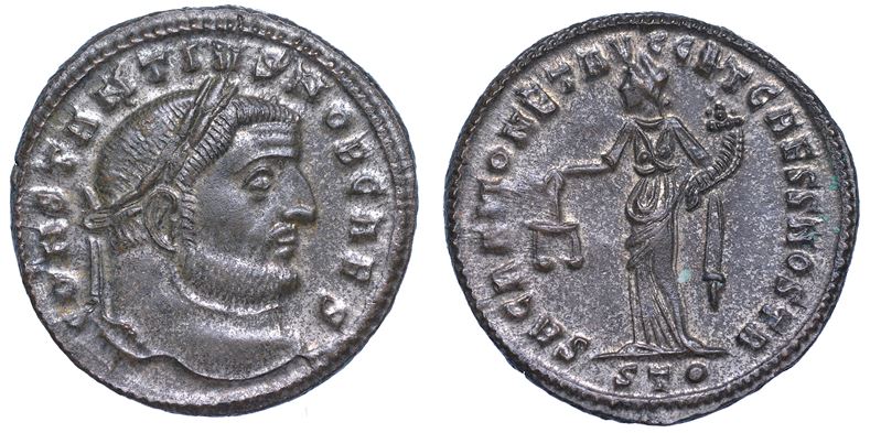 COSTANZO I CLORO (Cesare), 293-305. Follis, anni 300-303. Ticinum.  - Auction Numismatics - Cambi Casa d'Aste