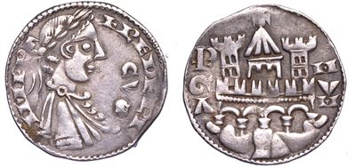 Bergamo. Comune, a Nome di Federico II, 1194-1250. Grosso da 4 Denari, Anni 1236-1250.