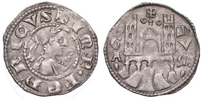 Bergamo. Comune, a Nome di Federico II, 1194-1250. Denaro Planeto, Anni 1270-1282.