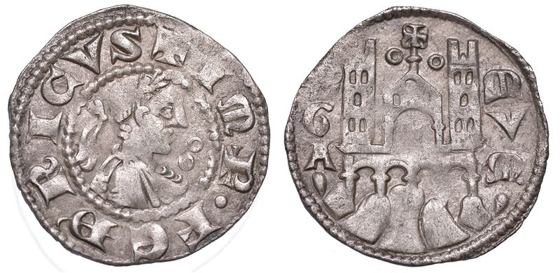 BERGAMO. COMUNE, A NOME DI FEDERICO II, 1194-1250. Denaro planeto, anni 1270-1282.  - Auction Numismatics - Cambi Casa d'Aste