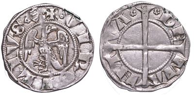 Mantova. Luigi (1328-1360) o Guido Gonzaga (1360-1369). Grosso Aquilino.