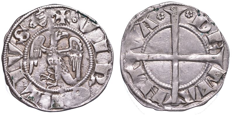 MANTOVA. LUIGI (1328-1360) o GUIDO GONZAGA (1360-1369). Grosso Aquilino.  - Asta Numismatica - Cambi Casa d'Aste