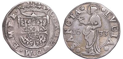 Mantova. Carlo i Gonzaga, 1627-1637. Lira 1633.