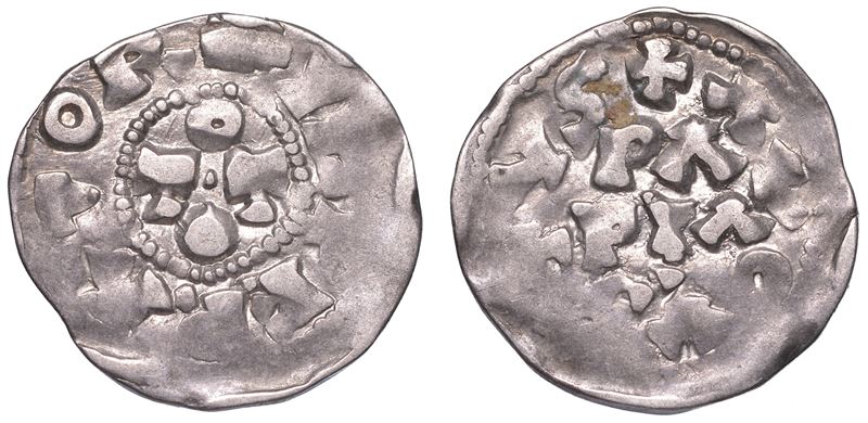 PAVIA. OTTONE I DI SASSONIA, 962-973. Denaro.  - Asta Numismatica - Cambi Casa d'Aste