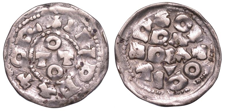 PAVIA. OTTONE I DI SASSONIA, 962-973. Denaro.  - Auction Numismatics - Cambi Casa d'Aste