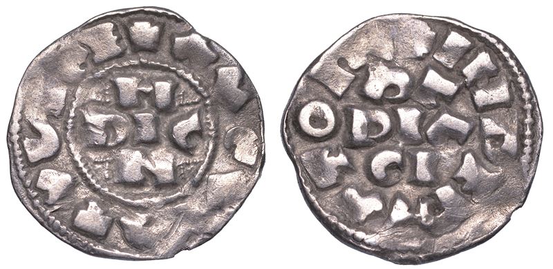 PAVIA. ENRICO II DI FRANCONIA, 1046-1056. Denaro.  - Asta Numismatica - Cambi Casa d'Aste