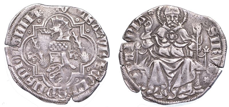 PAVIA. GALEAZZO II VISCONTI, 1359-1378. Grosso da 1 Soldo e mezzo.  - Auction Numismatics - Cambi Casa d'Aste