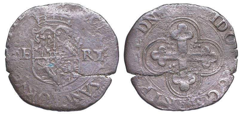 POMPONESCO. GIULIO CESARE GONZAGA, 1583-1593. Bianco s.d. (tipo Savoia).  - Auction Numismatics - Cambi Casa d'Aste