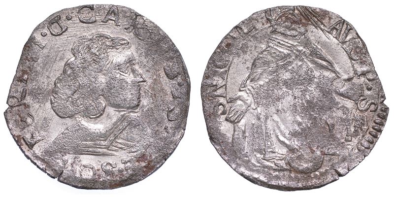 SOLFERINO. CARLO GONZAGA, 1640-1678. Giorgino.  - Auction Numismatics - Cambi Casa d'Aste