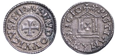 Zecca Incerta Dell'impero. Ludovico II Imperatore e Re D'italia, 844-875. Denaro.