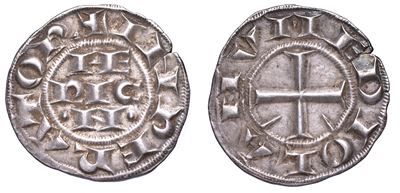 Milano. Eta' Comunale, a Nome di Enrico Imperatore, XII-XIII Sec. Grosso da 6 Denari Imperiali.