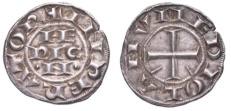 MILANO. ETA' COMUNALE, A NOME DI ENRICO IMPERATORE, XII-XIII SEC. Grosso da 6 denari imperiali.  - Auction Numismatics - Cambi Casa d'Aste