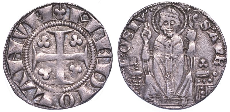 MILANO. ETA' COMUNALE, METÀ XIII - INIZIO XIV SECOLO. Ambrosino piccolo.  - Auction Numismatics - Cambi Casa d'Aste