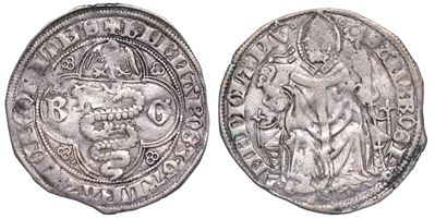 Milano. Bernabo' e Galeazzo II Visconti, 1354-1378. Grosso da un Soldo e Mezzo o Pegione.