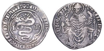 Milano. Giovanni Maria Visconti, 1402-1412. Grosso o Pegione.