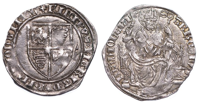 MILANO. FILIPPO MARIA VISCONTI, 1412-1447. Grosso da 2 Soldi.  - Asta Numismatica - Cambi Casa d'Aste