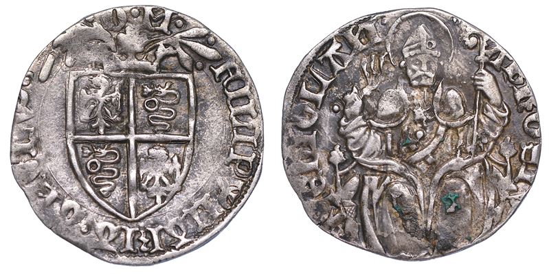 MILANO. FILIPPO MARIA VISCONTI, 1412-1447. Grosso da 2 Soldi.  - Auction Numismatics - Cambi Casa d'Aste