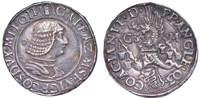 MILANO. GALEAZZO MARIA SFORZA, 1466-1476. Testone o lira.  - Auction Numismatics - Cambi Casa d'Aste