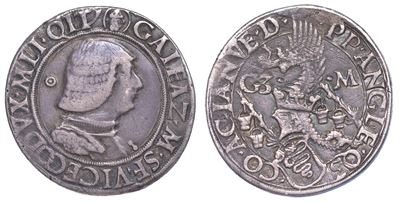 Milano. Galeazzo Maria Sforza, 1466-1476. Testone o Lira.