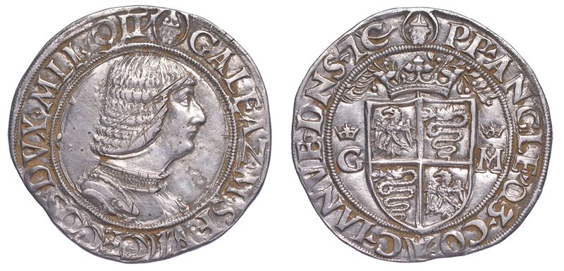 MILANO. GALEAZZO MARIA SFORZA, 1466-1476. Mezzo Testone.  - Auction Numismatics - Cambi Casa d'Aste