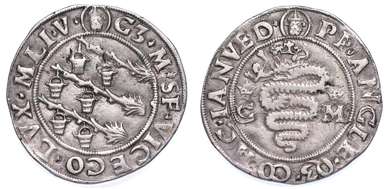 MILANO. GALEAZZO MARIA SFORZA, 1466-1476. Grosso da 5 soldi.  - Auction Numismatics - Cambi Casa d'Aste