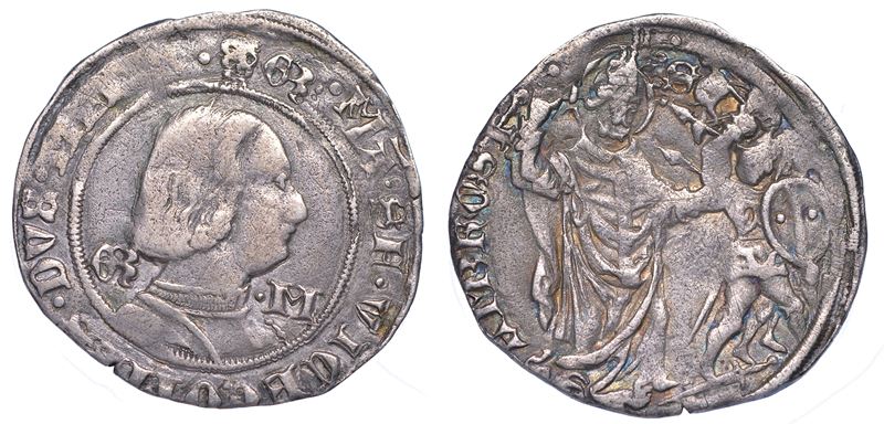 MILANO. GALEAZZO MARIA SFORZA, 1466-1476. Grosso da 4 soldi.  - Auction Numismatics - Cambi Casa d'Aste