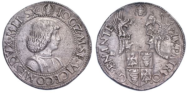 MILANO. GIAN GALEAZZO MARIA SFORZA - REGGENZA DI LUDOVICO MARIA SFORZA, 1480-1494. Testone.
