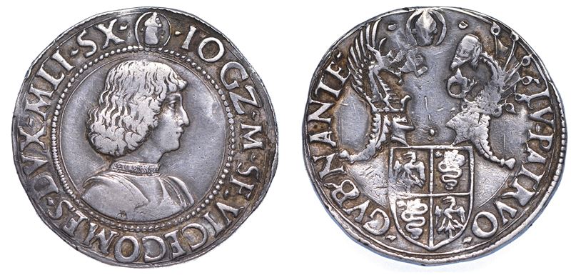 MILANO. GIAN GALEAZZO MARIA SFORZA - REGGENZA DI LUDOVICO MARIA SFORZA, 1480-1494. Testone.  - Auction Numismatics - Cambi Casa d'Aste
