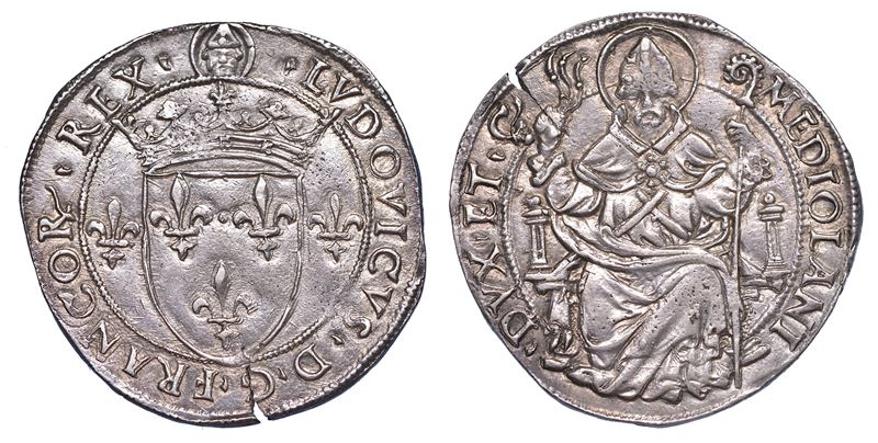 MILANO. LUDOVICO XII D'ORLEANS, 1500-1512. Grosso regale da 6 soldi.  - Auction Numismatics - Cambi Casa d'Aste