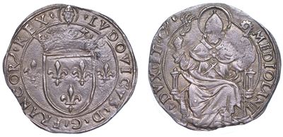 Milano. Ludovico XII D'orleans, 1500-1512. Grosso Regale da 6 Soldi.