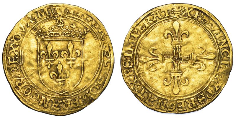 MILANO. FRANCESCO I D'ANGOULEME, 1515-1521. Scudo d’oro del sole.  - Auction Numismatics - Cambi Casa d'Aste