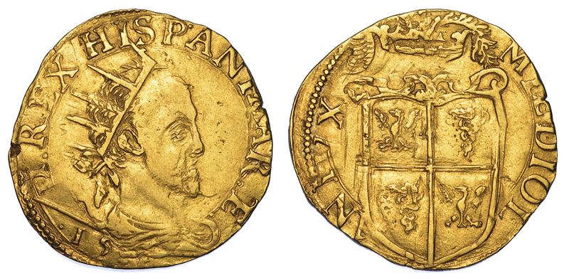 MILANO. FILIPPO II D’ASBURGO, 1556-1598. Doppia 15(??).  - Auction Numismatics - Cambi Casa d'Aste