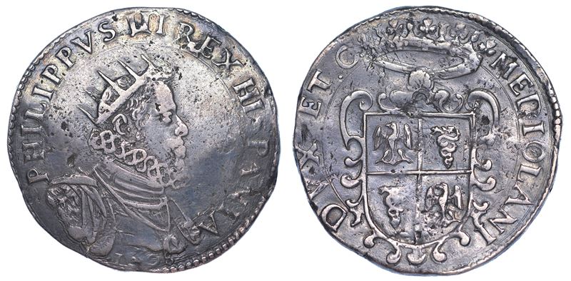 MILANO. FILIPPO III D’ASBURGO, 1598-1621. Ducatone 1608.  - Auction Numismatics - Cambi Casa d'Aste